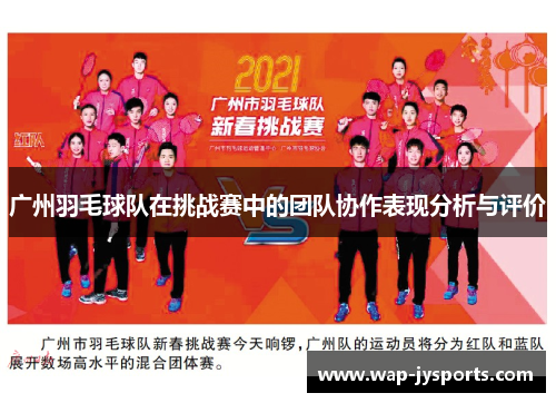 广州羽毛球队在挑战赛中的团队协作表现分析与评价